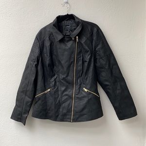 NWT - New Look Curves Leather Jacket